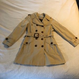 Jessica Simpson Large Light Tan Trench Coat OBO